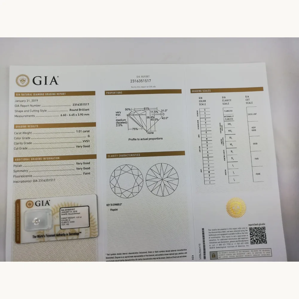 Diamant certifie GIA presente avec certificat a Luxembourg